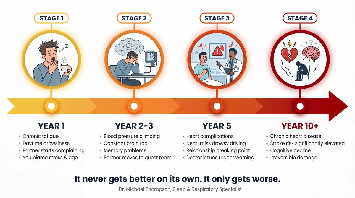 Timeline of untreated sleep apnea
